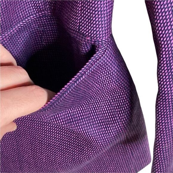 Vintage 70s-80s Schrader Separates Wool Skirt Suit Pink & Purple Est. M - Picture 11 of 16